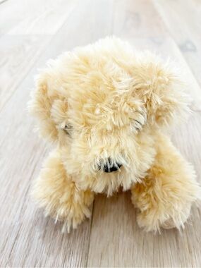 Plush Cream Puppy Stuffed Animal - Soft Cuddly Companion